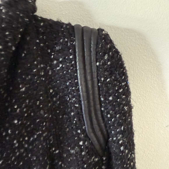 IRO Black and White Tweed and Leather Jacket - Picture 4 of 7